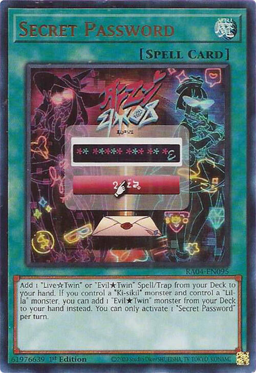 Secret Password (UR) RA04-EN095 Quarter Century Stampede Yu-Gi-Oh 1st Edition NM