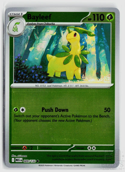 Bayleef 009/132 Mega Evolution Pokemon Reverse Holo Common NM