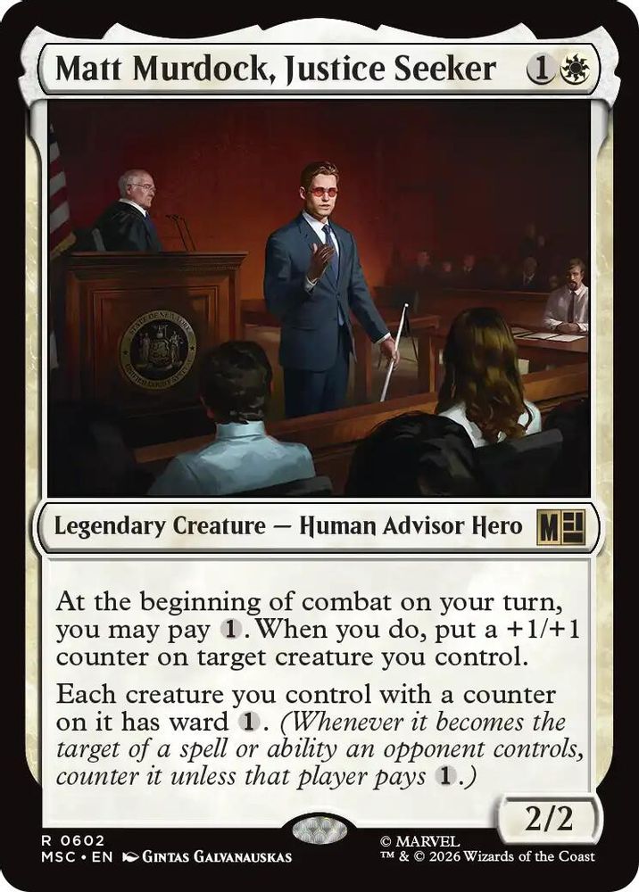 Matt Murdock, Justice Seeker 602 Commander: Marvel Super Heroes Magic: The Gathering