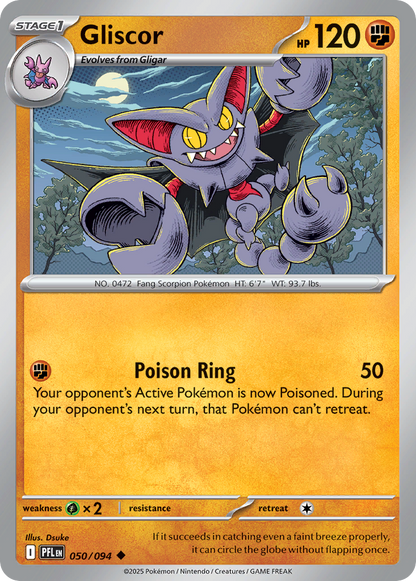 Gliscor 050/094 Phantasmal Flames Pokemon Reverse Holo