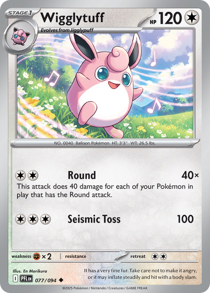 Wigglytuff 077/094 Phantasmal Flames Pokemon Reverse Holo