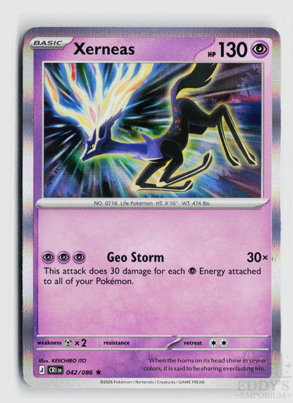 Xerneas 042/086 Chaos Rising Pokemon Holo Rare NM