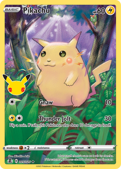 Pikachu 005/025 Celebrations Pokemon Holo Rare