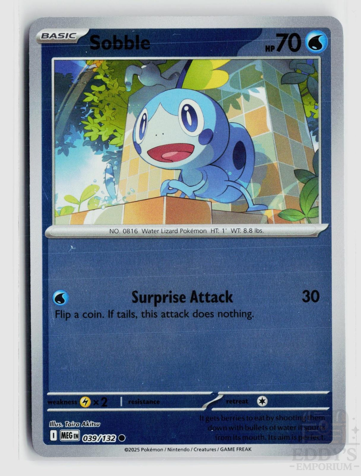 Sobble 039/132 Mega Evolution Pokemon Reverse Holo Common NM
