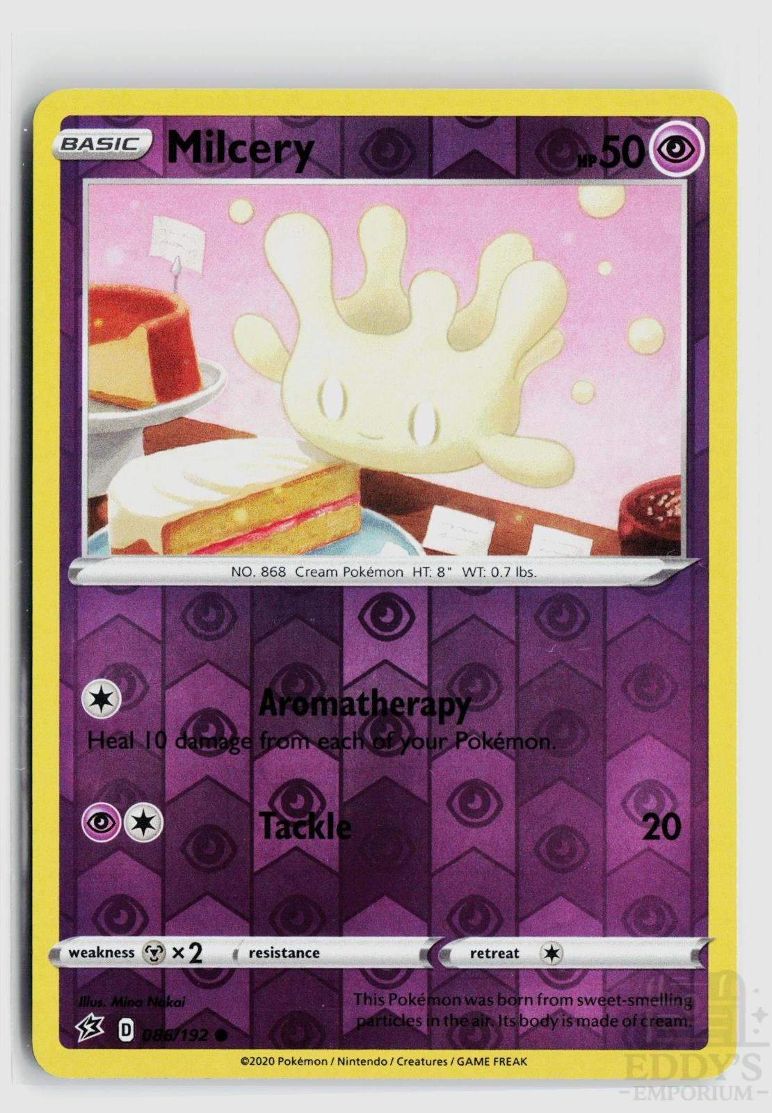 Milcery 086/192 Rebel Clash Pokemon Reverse Holo Common NM
