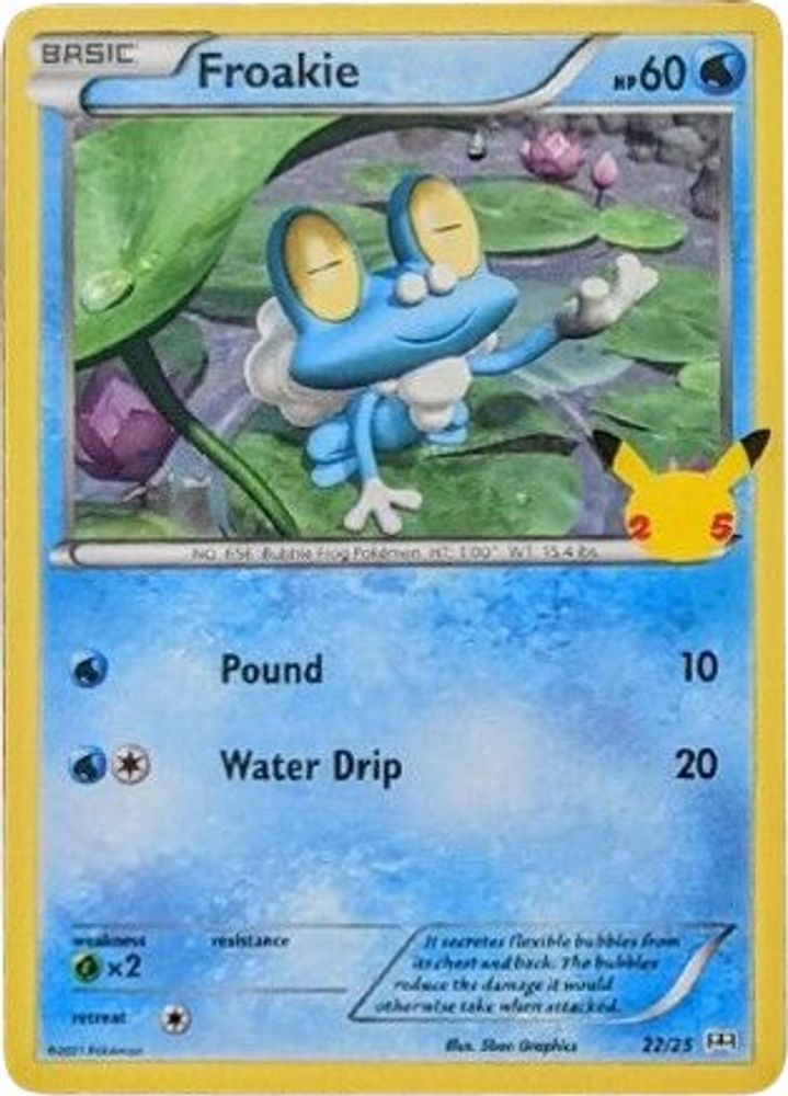 Froakie 022/025 McDonald's 25th Anniversary Promos Pokemon Holo Promo