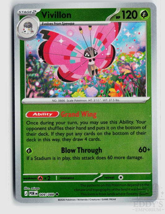 Vivillon 009/088 Perfect Order Pokemon Reverse Holo