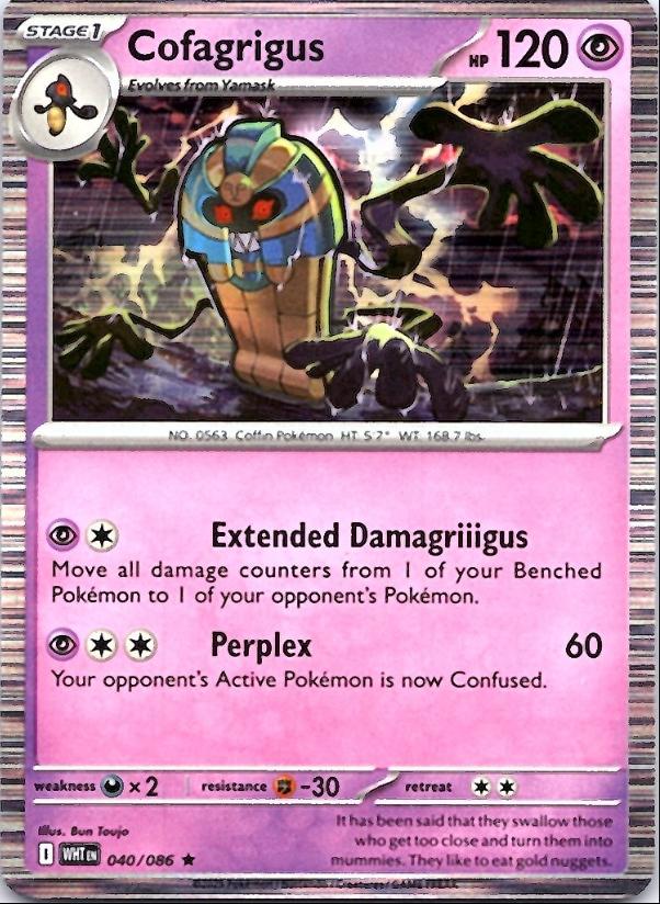 Cofagrigus 040/086 White Flare Pokemon Holo