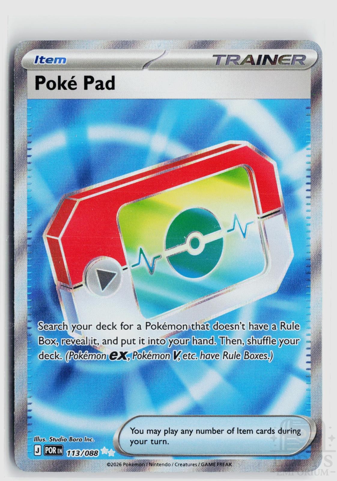Poke Pad 113/088 Perfect Order Pokemon Holo Ultra Rare