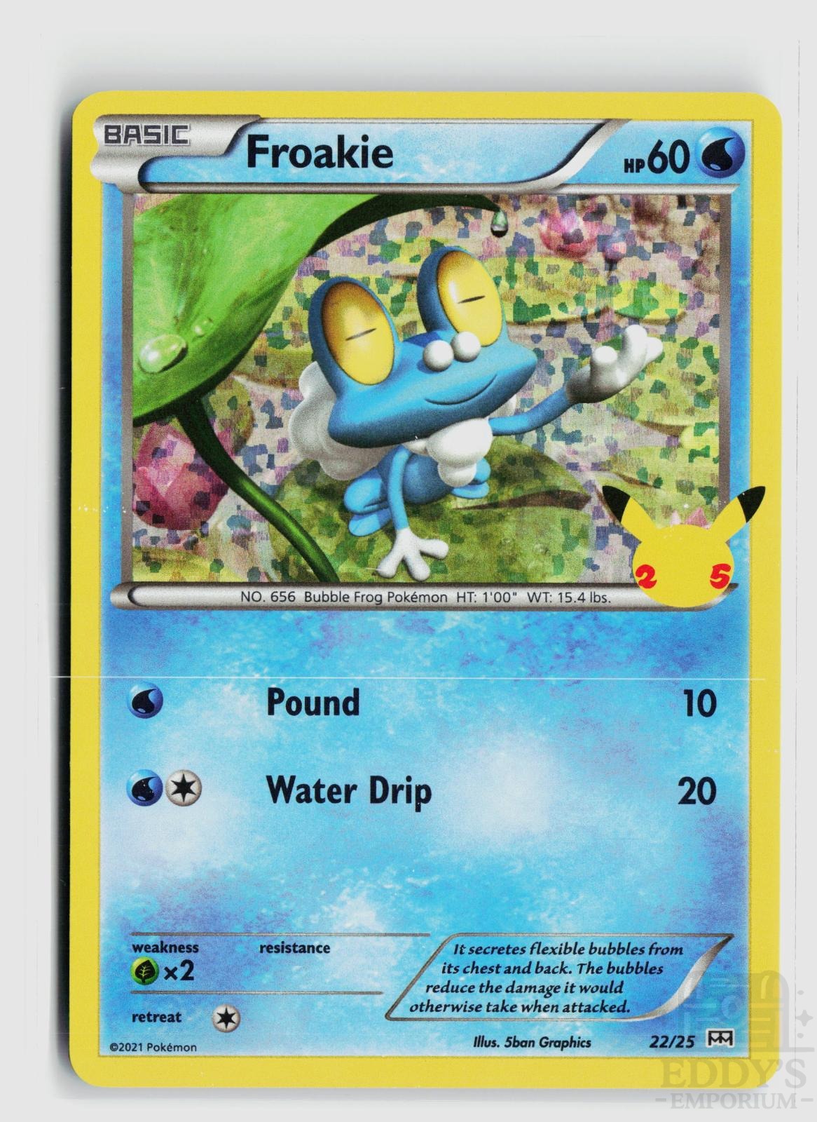 Froakie 022/025 McDonald's 25th Anniversary Promos Pokemon Holo Promo