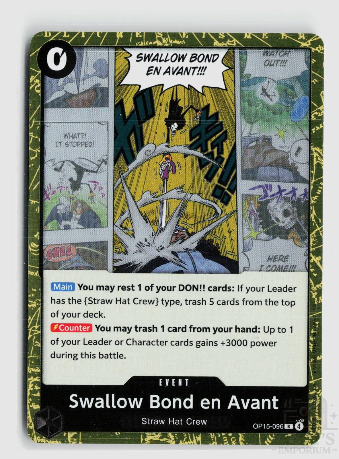 Swallow Bond en Avant OP15-096 Adventure on Kami's Island One Piece Foil Rare