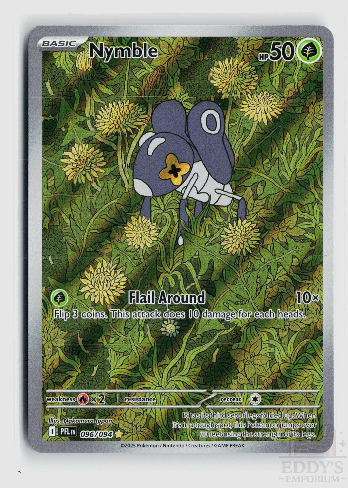 Nymble 096/094 Phantasmal Flames Pokemon Holo Illustration Rare