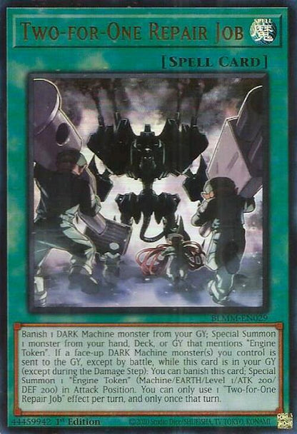 Two-for-One Repair Job BLMM-EN029 Battles of Legend: Monster Mayhem Yu-Gi-Oh 1st Edition NM