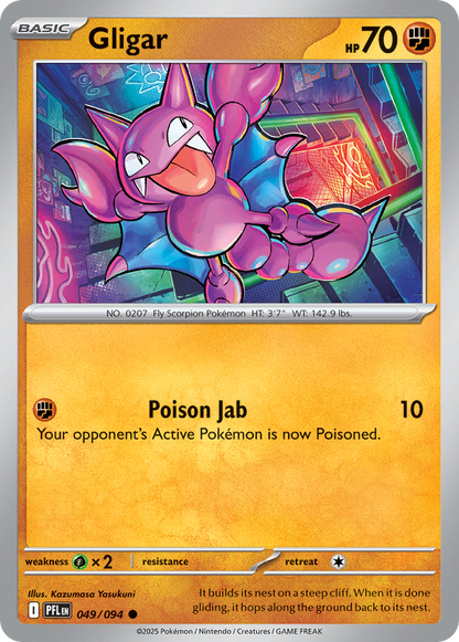 Gligar 049/094 Phantasmal Flames Pokemon Reverse Holo