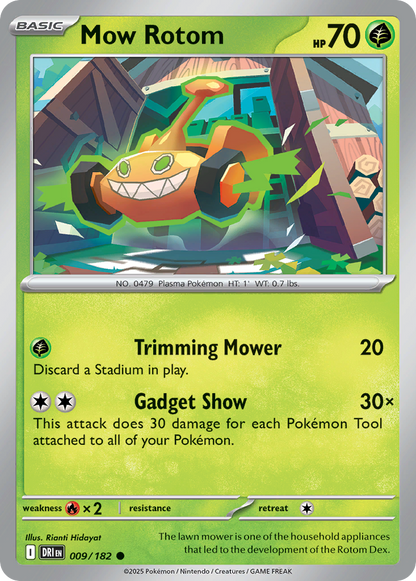 Mow Rotom 009/182 Destined Rivals Pokemon Reverse Holo