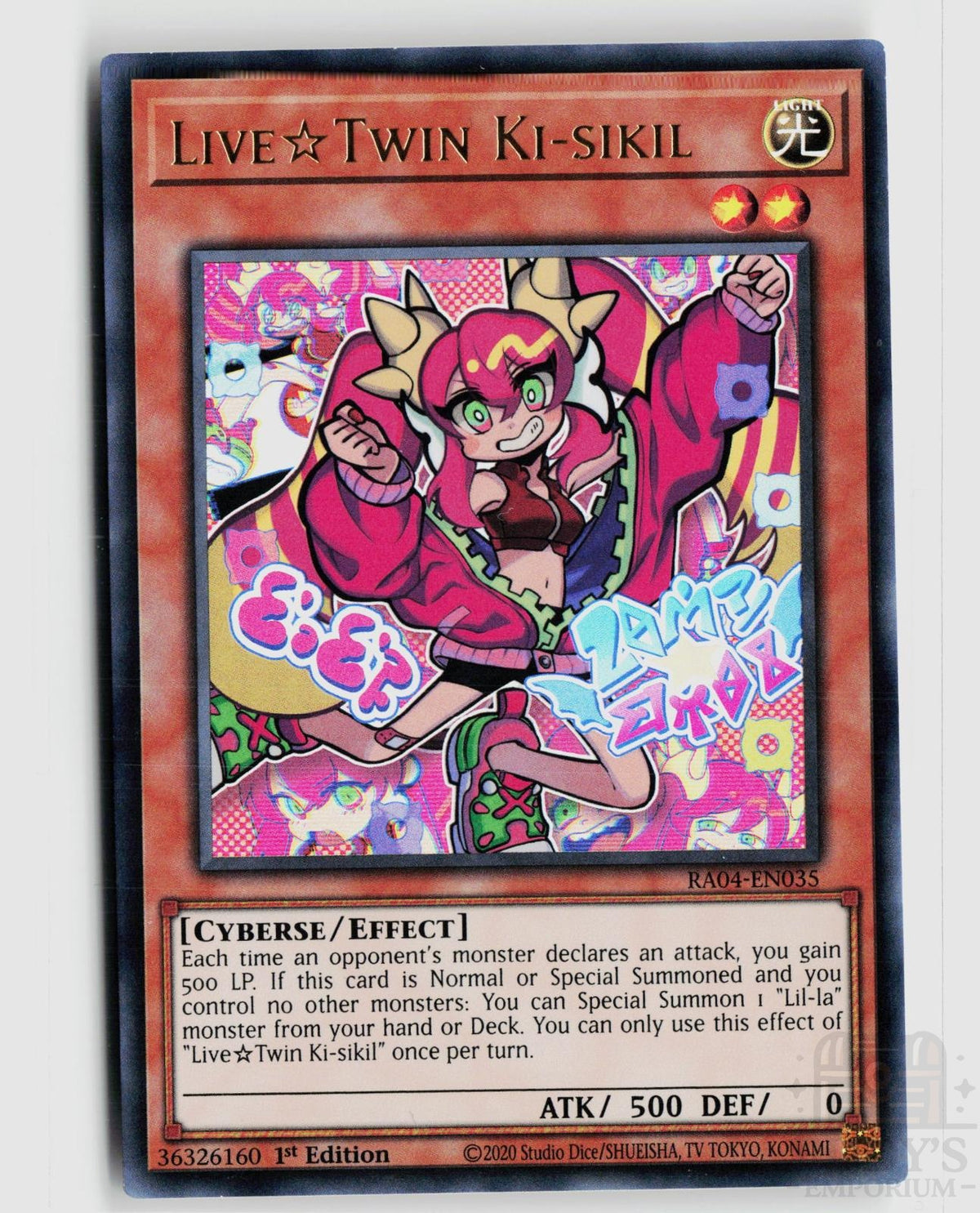 Live Twin Ki-sikil (UR) RA04-EN035 Quarter Century Stampede Yu-Gi-Oh 1st Edition NM