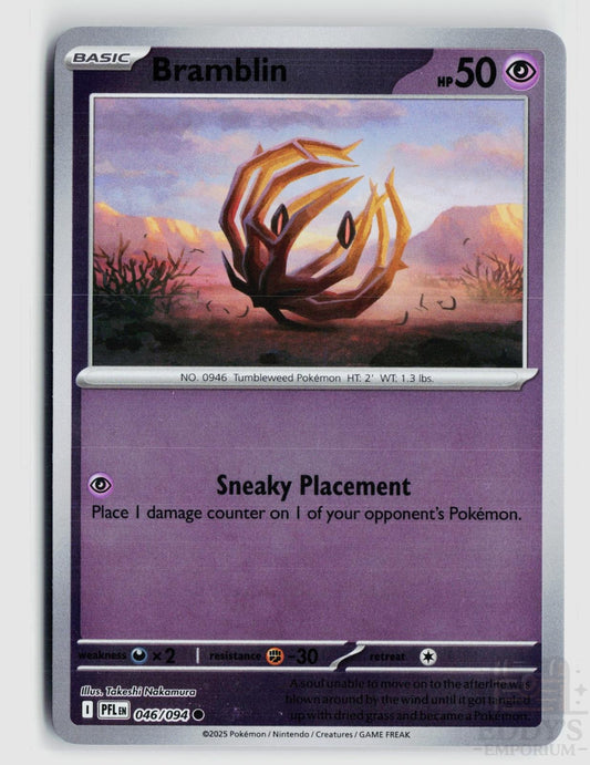 Bramblin 046/094 Phantasmal Flames Pokemon Reverse Holo