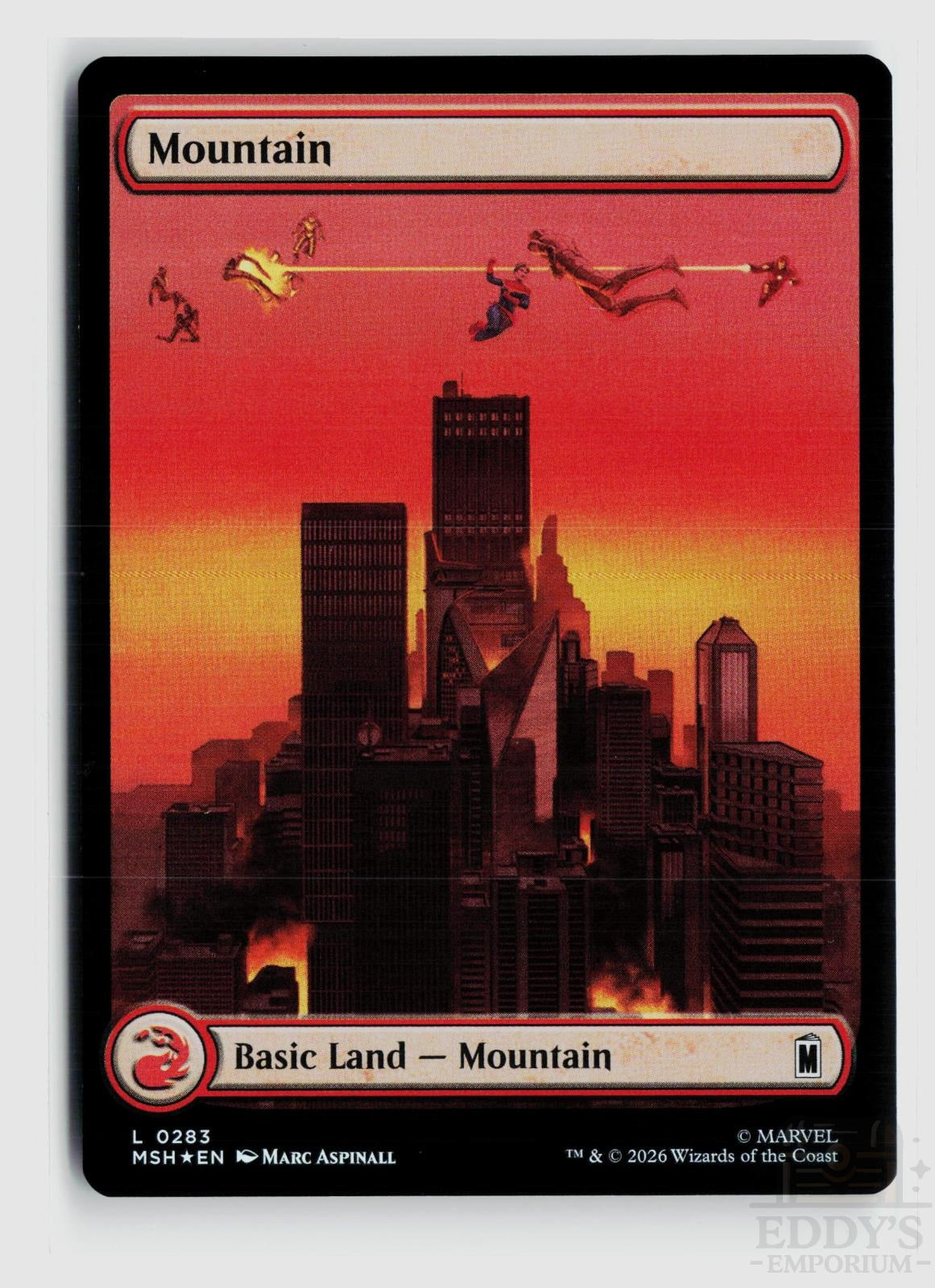 Mountain (0283) 283 Marvel Super Heroes Magic: The Gathering Foil