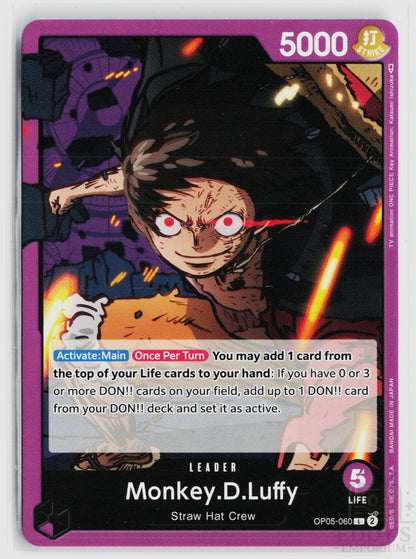 Monkey.D.Luffy (060) OP05-060 Awakening of the New Era One Piece Leader