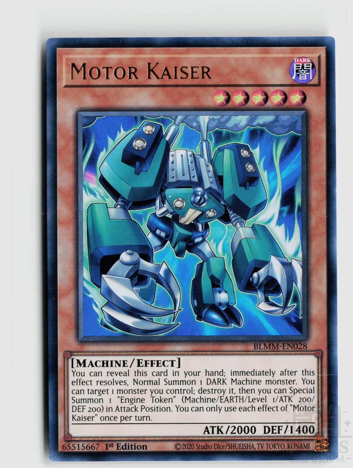 Motor Kaiser BLMM-EN028 Battles of Legend: Monster Mayhem Yu-Gi-Oh 1st Edition NM