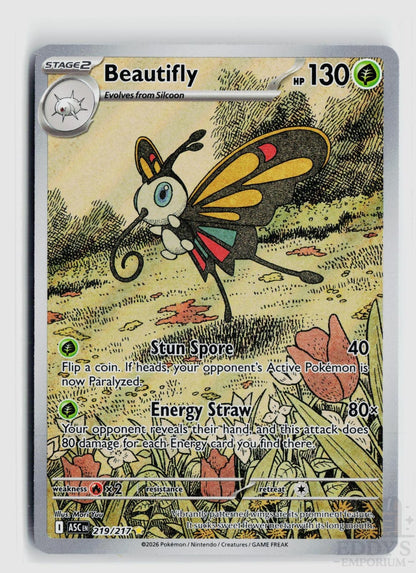 Beautifly 219/217 Ascended Heroes Pokemon Holo Illustration Rare