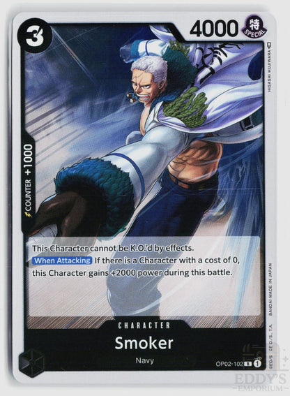 Smoker (102) OP02-102 Paramount War One Piece Foil Rare