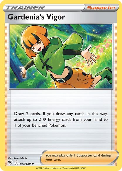 Gardenia's Vigor 143/189 Astral Radiance Pokemon Reverse Holo Uncommon NM