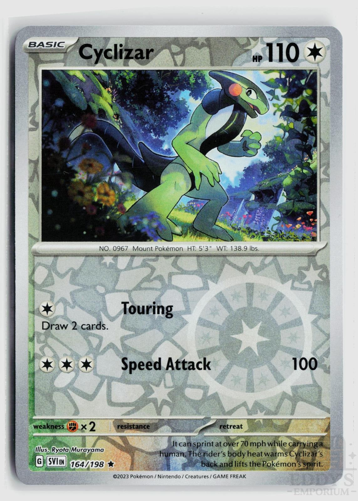 Cyclizar 164/198 Scarlet & Violet Pokemon Reverse Holo Rare NM