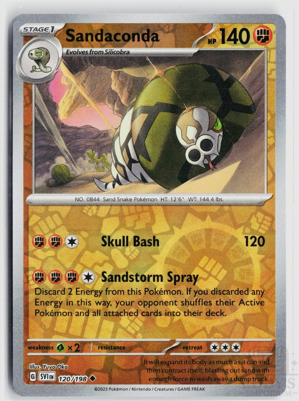 Sandaconda 120/198 Scarlet & Violet Pokemon Reverse Holo Uncommon NM