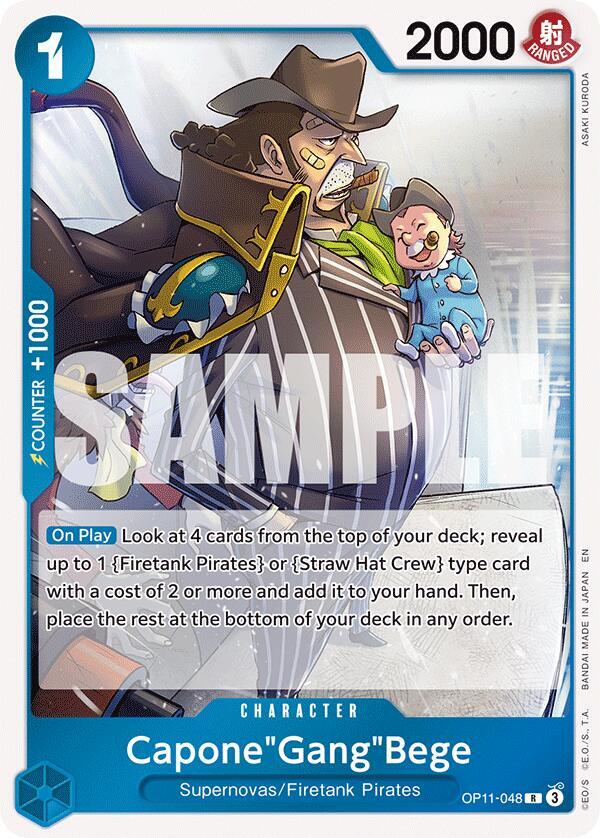 Capone"Gang"Bege (048) OP11-048 A Fist of Divine Speed One Piece Foil Rare
