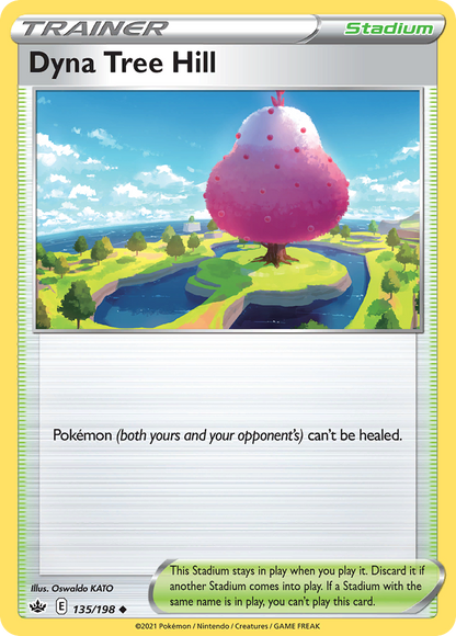 Dyna Tree Hill 135/198 Chilling Reign Pokemon Reverse Holo Uncommon NM