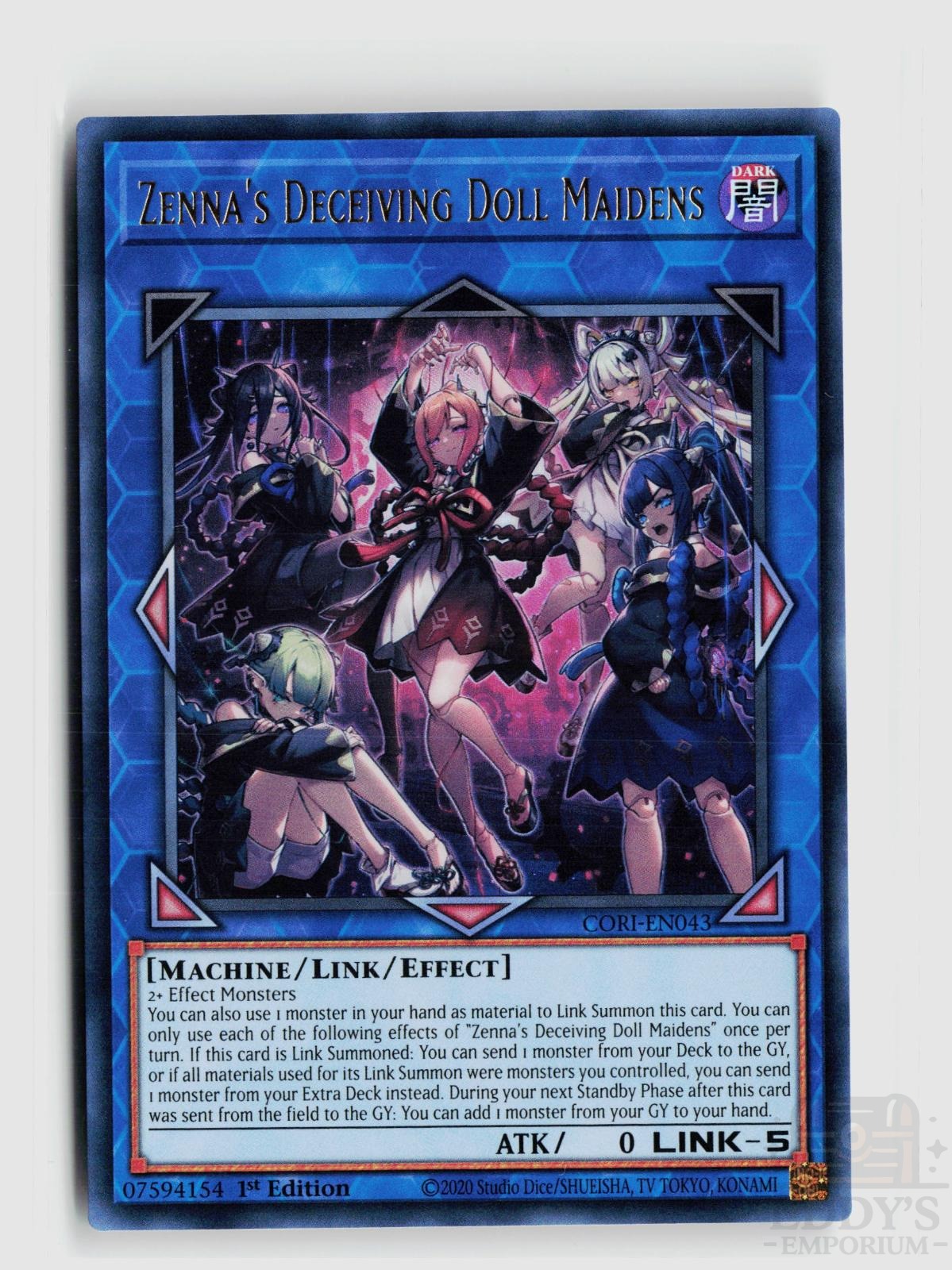 Zenna's Deceiving Doll Maidens CORI-EN043 Chaos Origins Yu-Gi-Oh 1st Edition NM