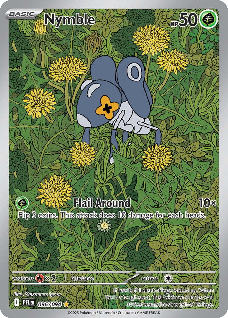 Nymble 096/094 Phantasmal Flames Pokemon Holo Illustration Rare