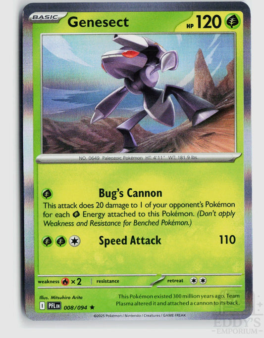 Genesect 008/094 Phantasmal Flames Pokemon Holo