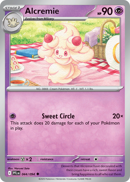 Alcremie 044/094 Phantasmal Flames Pokemon Reverse Holo