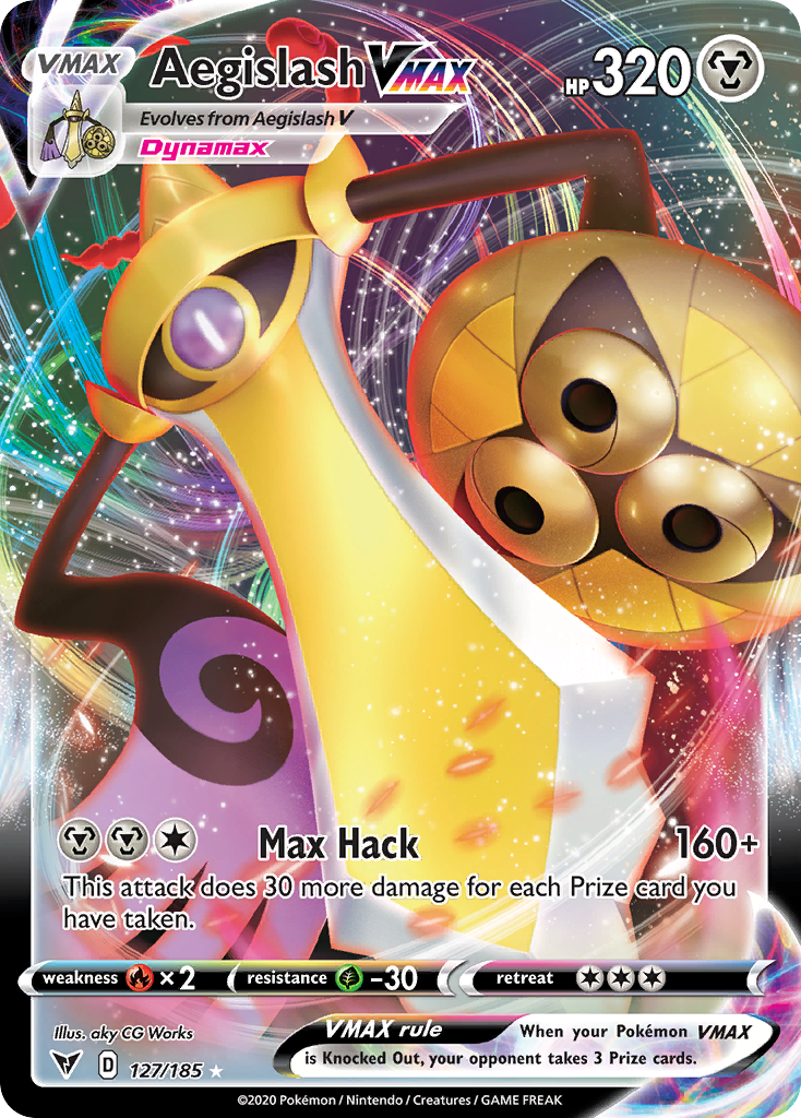Aegislash VMAX 127/185 Vivid Voltage Pokemon Holo VMAX Rare