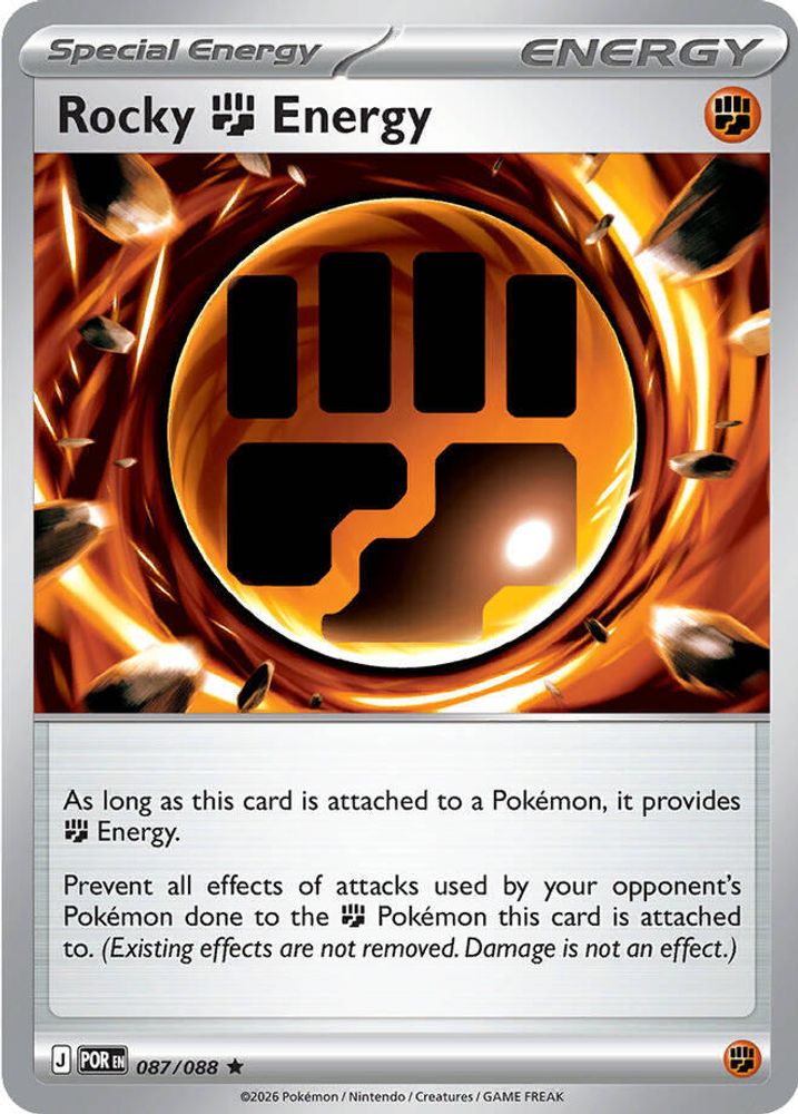 Rocky Fighting Energy 087/088 Perfect Order Pokemon Holo