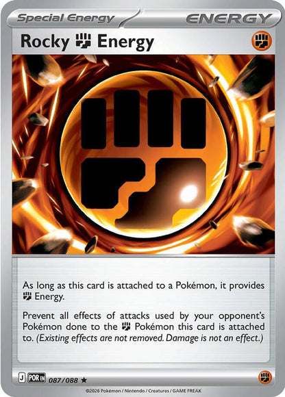 Rocky Fighting Energy 087/088 Perfect Order Pokemon Holo