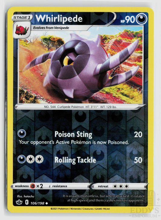 Whirlipede 106/198 Chilling Reign Pokemon Reverse Holo