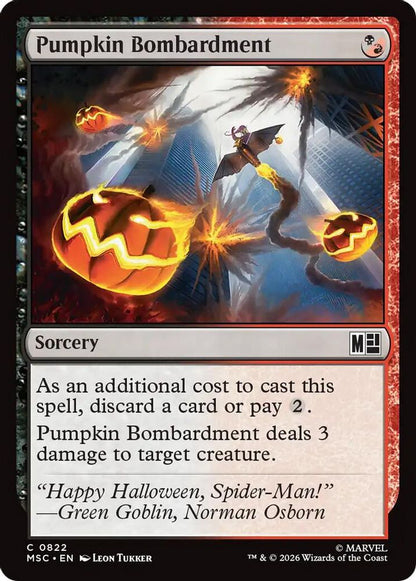 Pumpkin Bombardment 822 Commander: Marvel Super Heroes Magic: The Gathering Foil