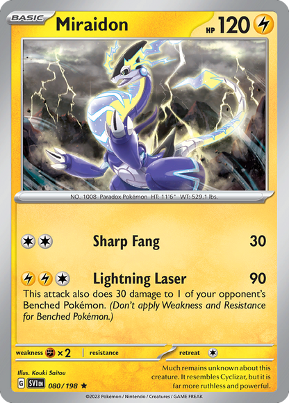 Miraidon 080/198 Scarlet & Violet Pokemon Holo