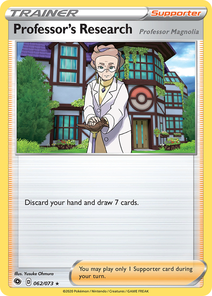 Professor's Research (Professor Magnolia) 062/073 Champion's Path Pokemon Holo NM
