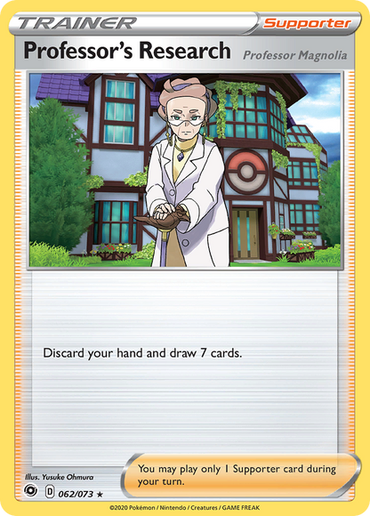 Professor's Research (Professor Magnolia) 062/073 Champion's Path Pokemon Holo NM