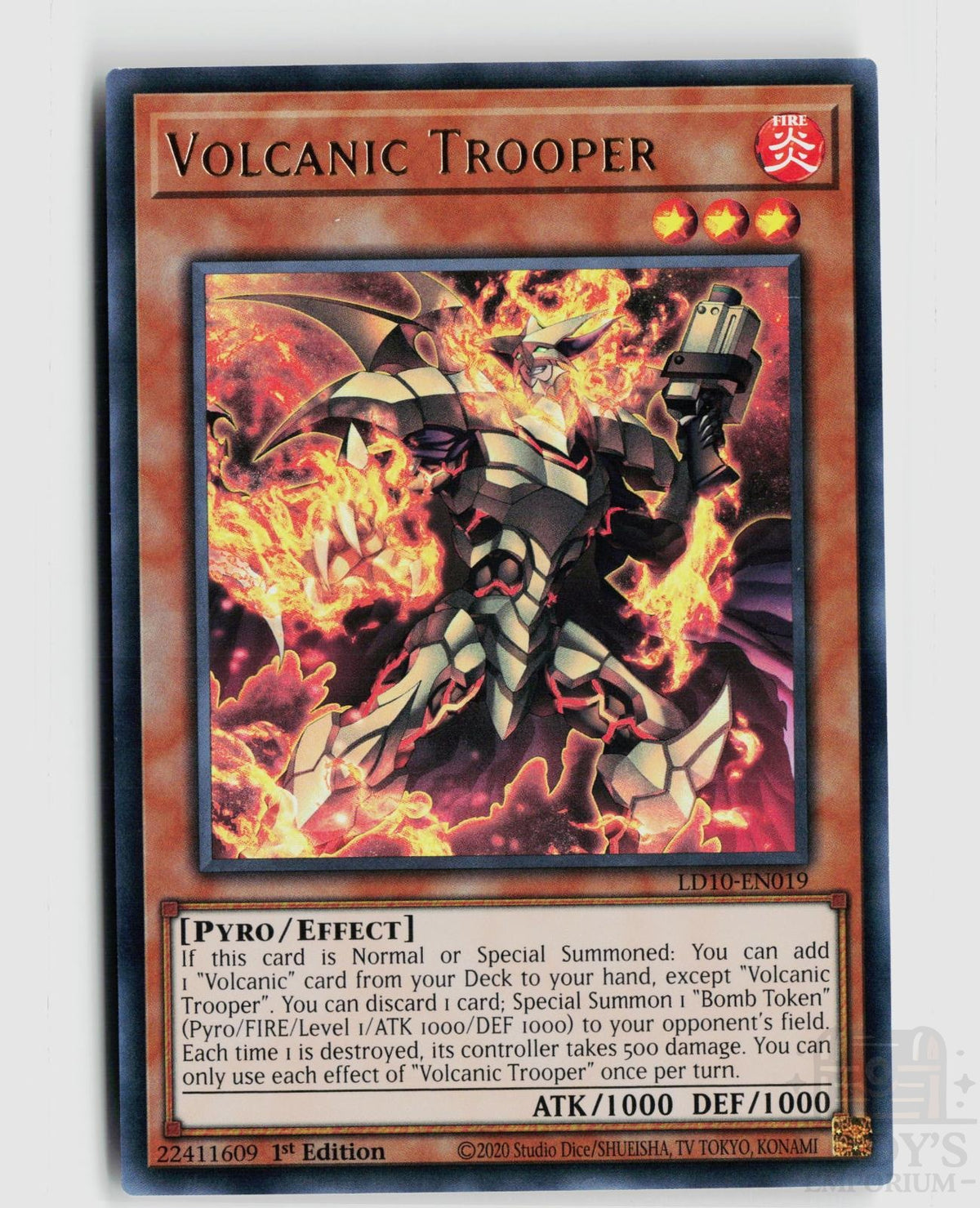 Volcanic Trooper LD10-EN019 Legendary Duelists: Soulburning Volcano Yu-Gi-Oh 1st Edition NM