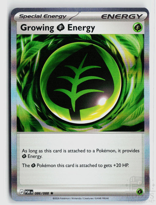 Growing Grass Energy 086/088 Perfect Order Pokemon Holo