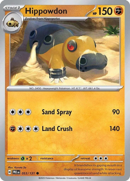 Hippowdon 053/131 Prismatic Evolutions Pokemon Reverse Holo