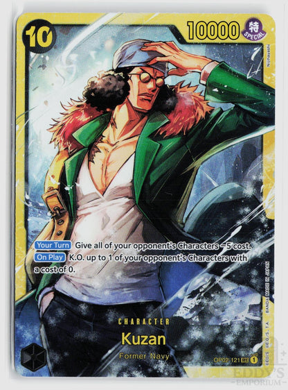 Kuzan (Reprint) OP02-121 Premium Booster -The Best- One Piece Foil Secret Rare