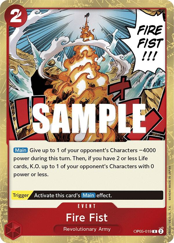Fire Fist OP05-019 Awakening of the New Era One Piece Foil Rare