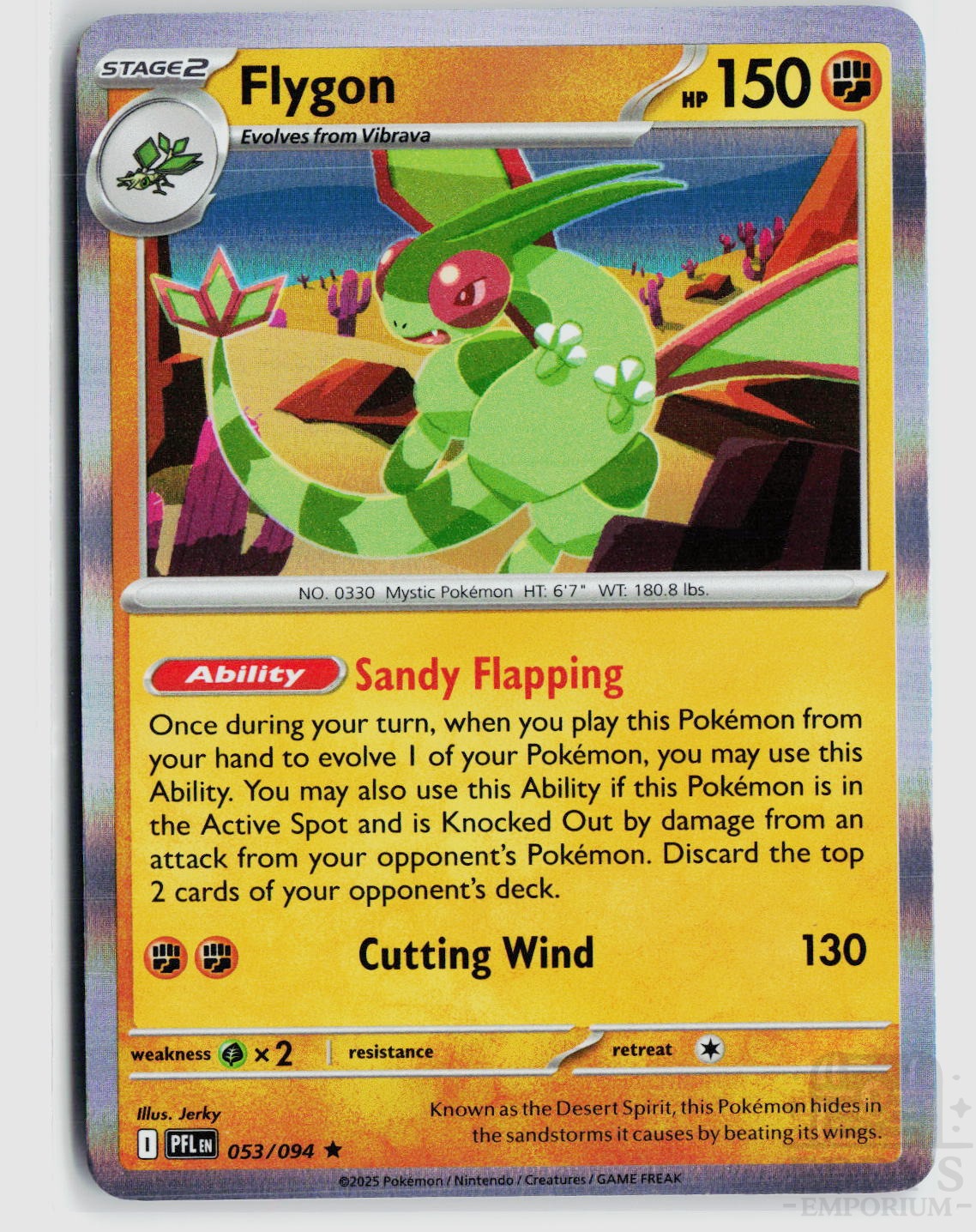 Flygon 053/094 Phantasmal Flames Pokemon Holo