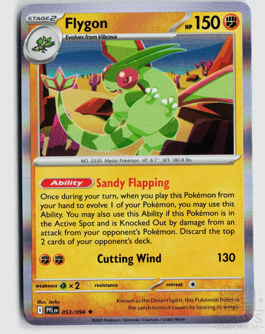 Flygon 053/094 Phantasmal Flames Pokemon Holo
